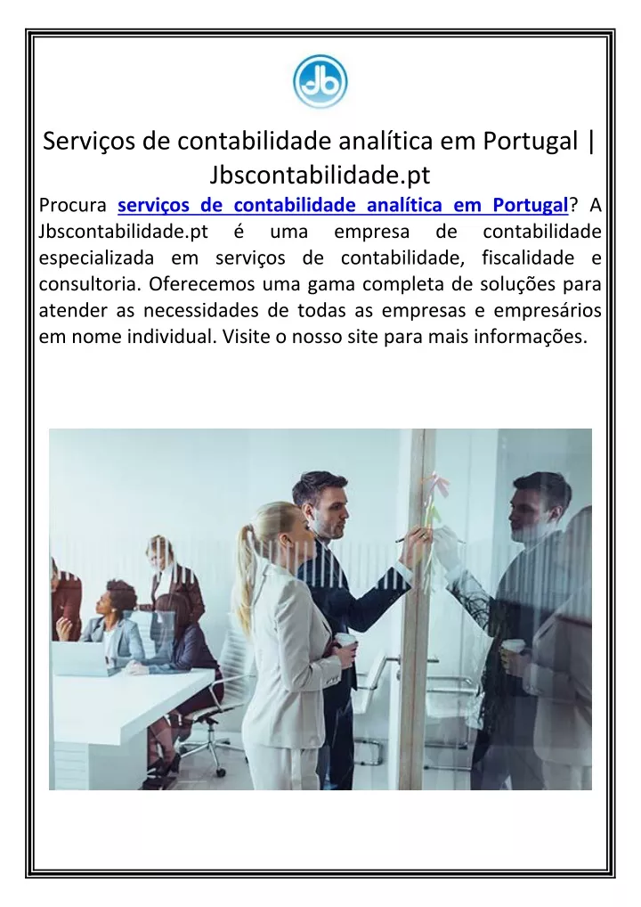 PPT Serviços de contabilidade analítica em Portugal