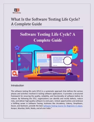 Ppt A Guide To The Software Testing Life Cycle Powerpoint