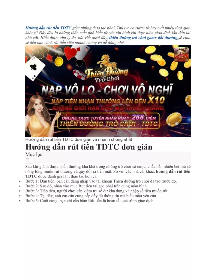 PPT Huong Dan Rut Tien TDTC Don Gian Va Nhanh Chong Nhat PowerPoint