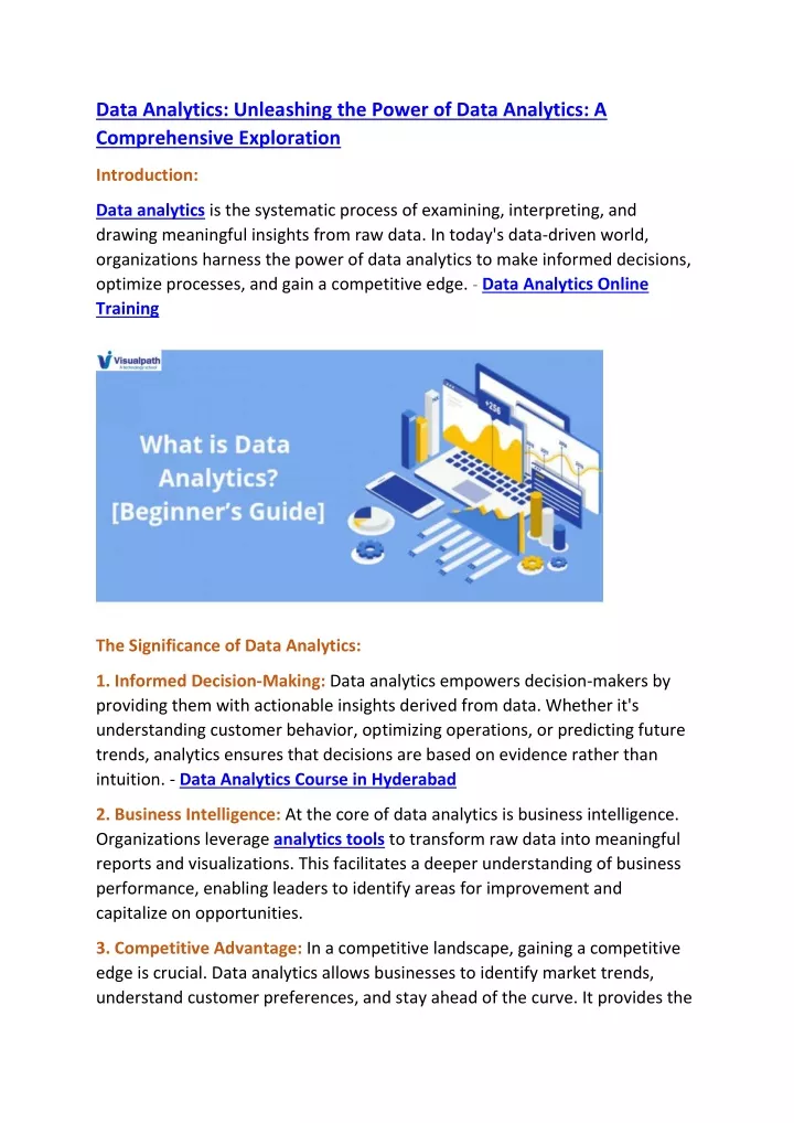 PPT Data Analysis Online Course Visualpath PowerPoint Presentation