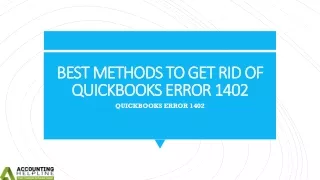 Ppt A Proper Guide To Resolve Quickbooks Error Powerpoint