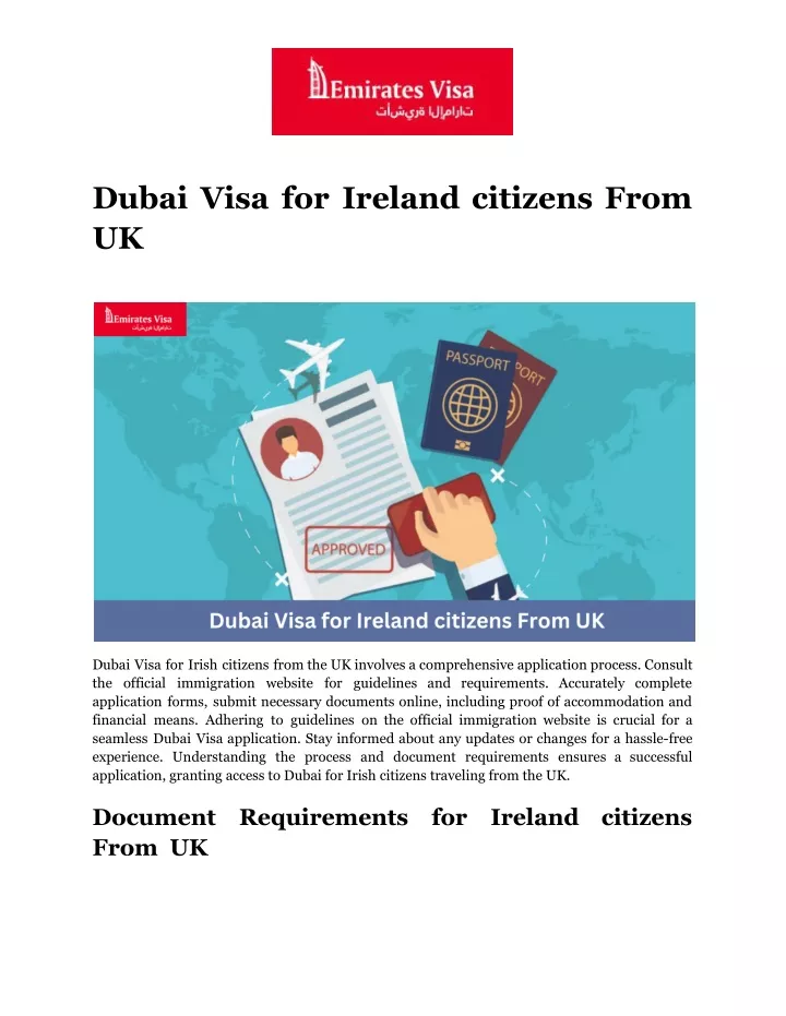 PPT Dubai Visa For Ireland Citizens From UK PowerPoint Presentation