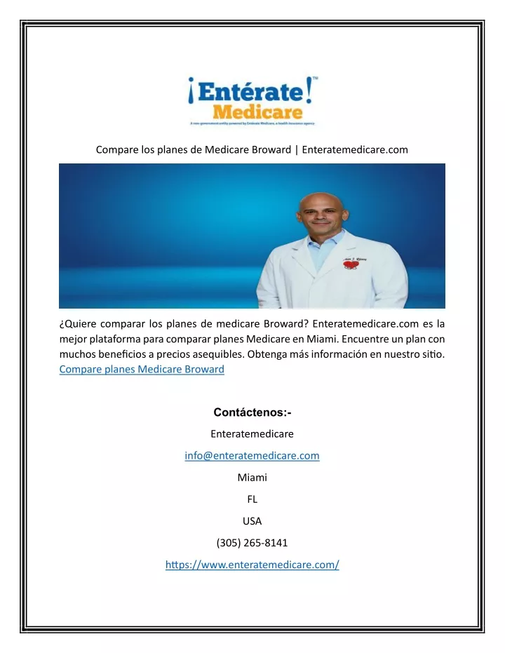 PPT Compare Los Planes De Medicare Broward Enteratemedicare