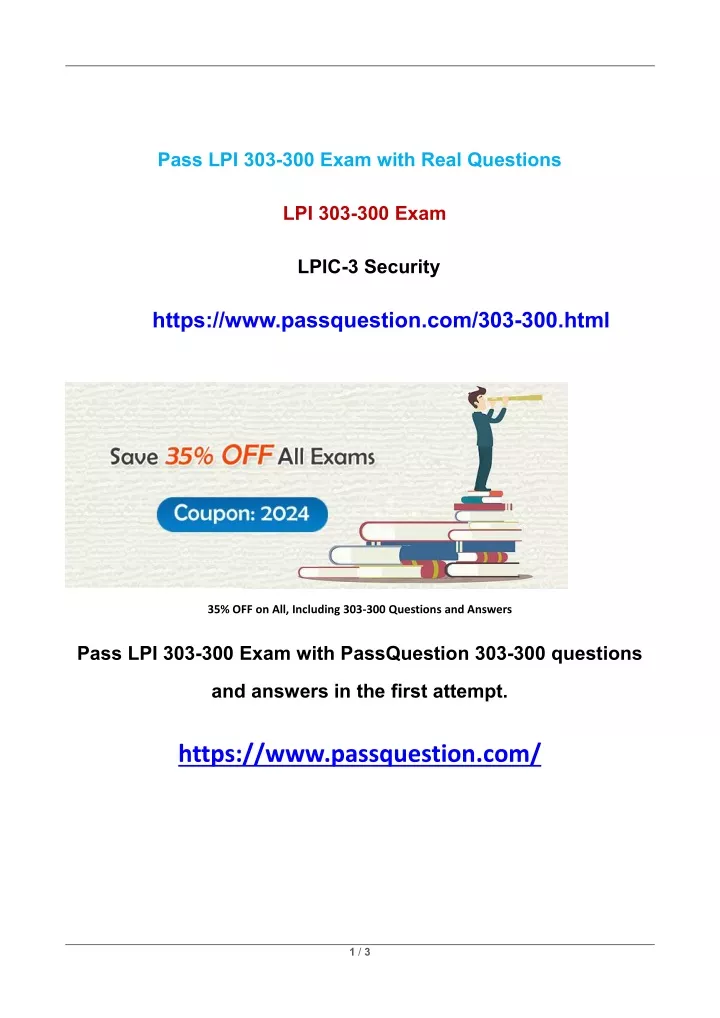 PPT LPIC 3 Security 303 300 Exam Questions PowerPoint Presentation