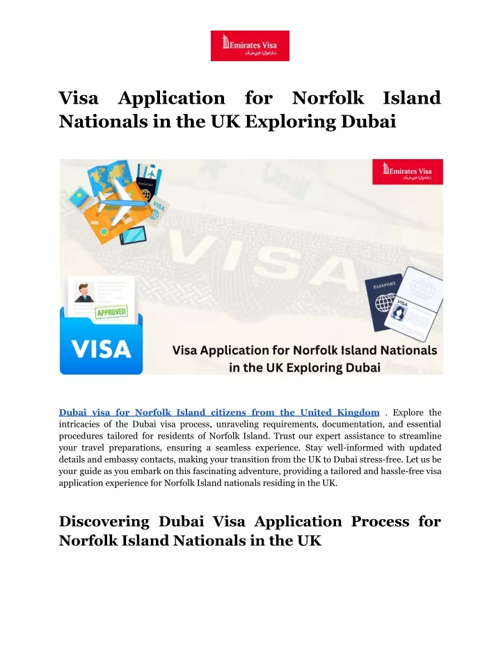 PPT Visa Application For Norfolk Island Nationals In The UK Exploring