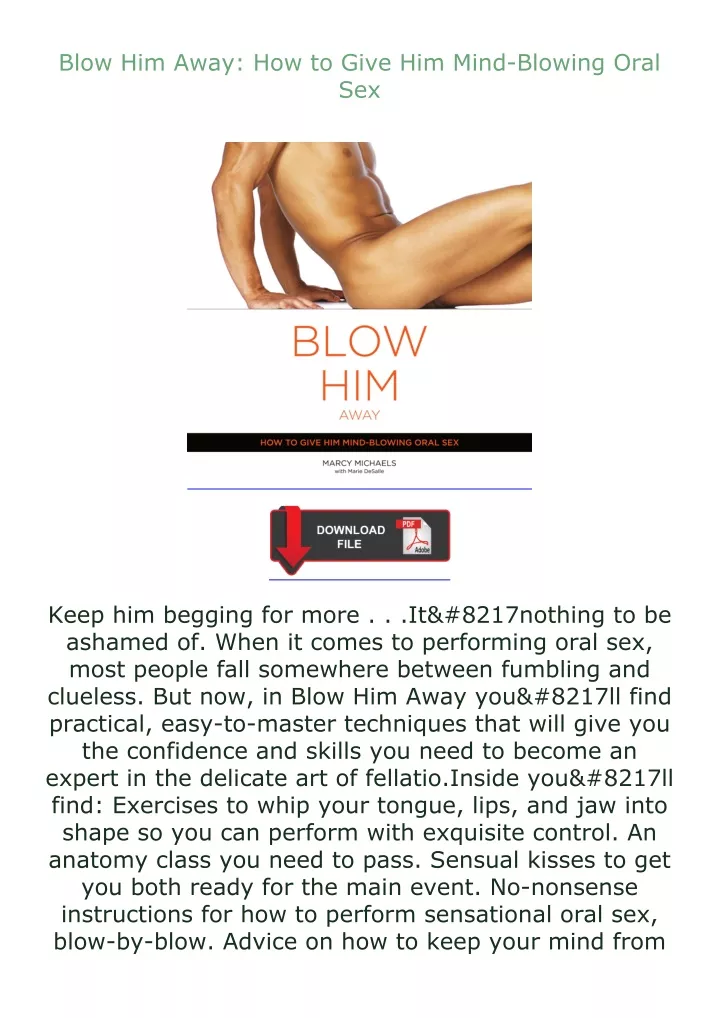 Ppt Book Read Blow Him Away How To Give Him Mind Blowing Oral Sex