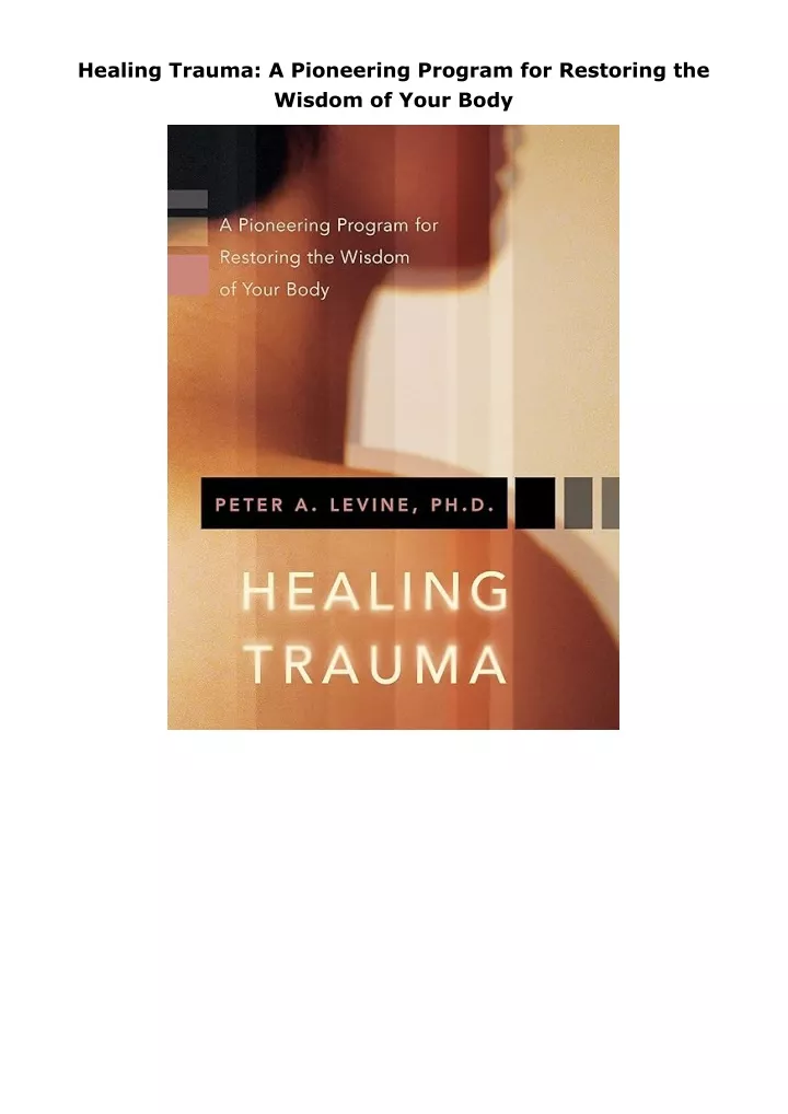 PPT Pdf Read Online Healing Trauma A Pioneering Program For