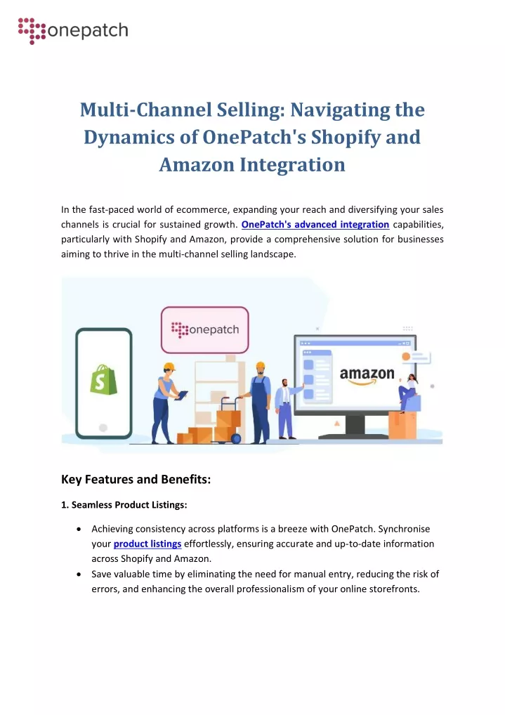 PPT Navigating The Dynamics Of OnePatch S Shopify And Amazon