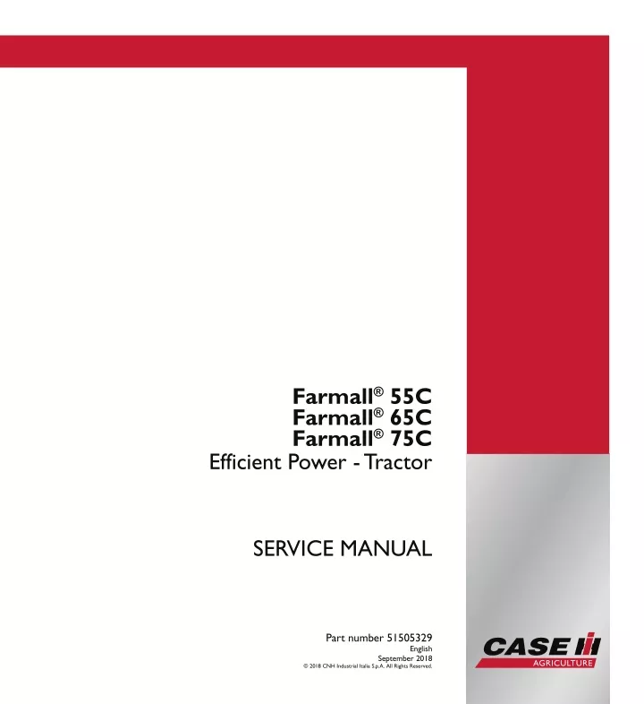 Ppt Case Ih Farmall C Efficient Power Tractor Service Repair