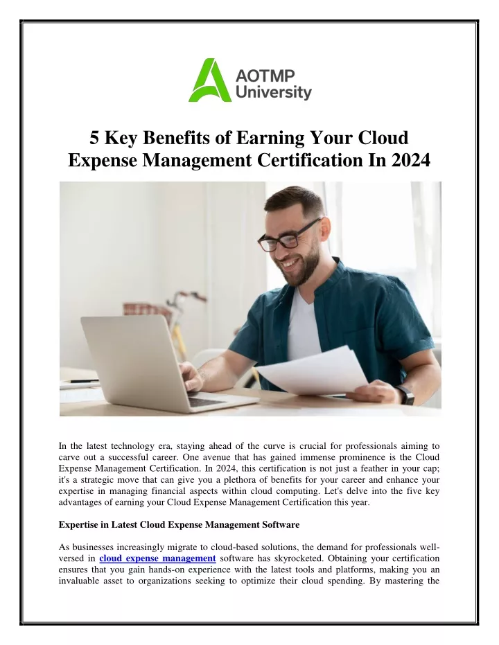 Ppt Key Benefits Of Earning Your Cloud Expense Management