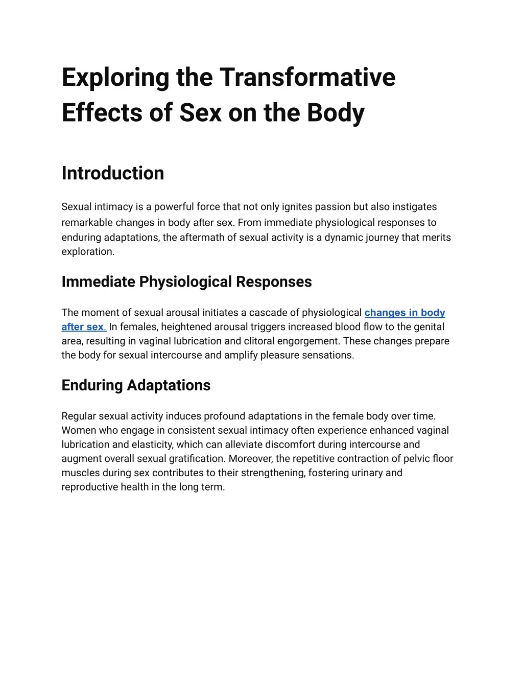 PPT Exploring The Transformative Effects Of Sex On The Body