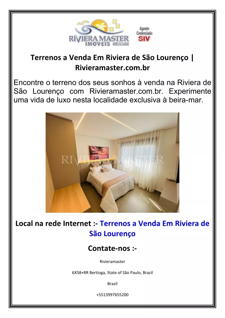 PPT Terrenos a Venda Em Riviera de São Lourenço Rivieramaster br