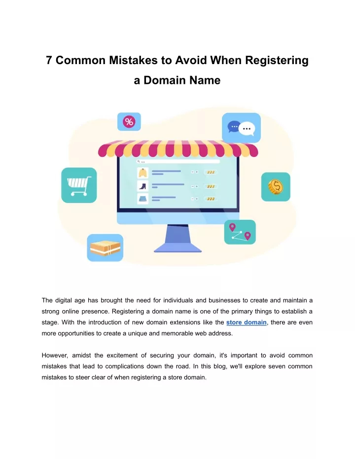 PPT 7 Common Mistakes To Avoid When Registering A Domain Name