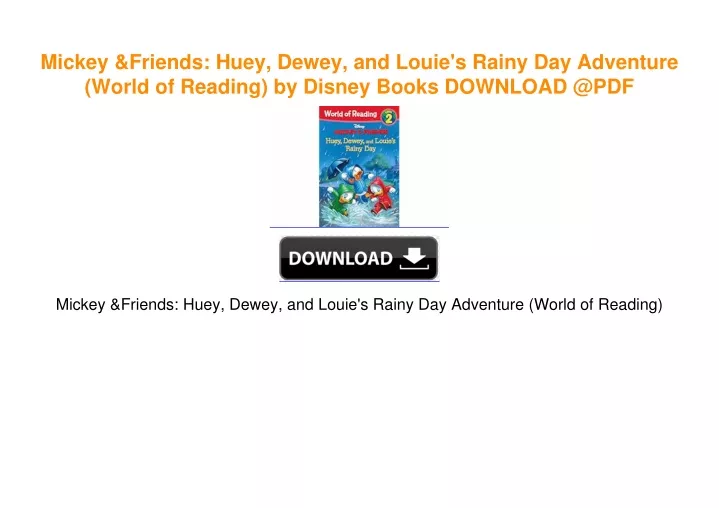 PPT Mickey Friends Huey Dewey And Louie S Rainy Day Adventure