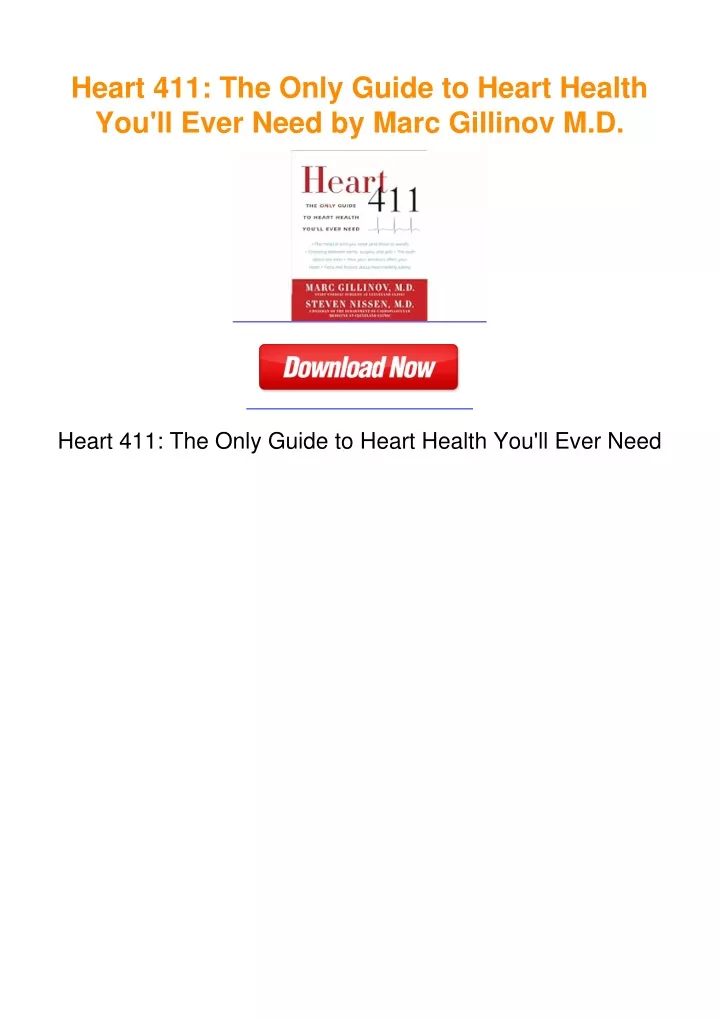 PPT Heart 411 The Only Guide To Heart Health You Ll Ever Need By