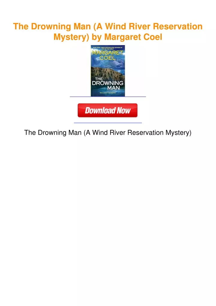 Ppt The Drowning Man A Wind River Reservation Mystery By Margaret