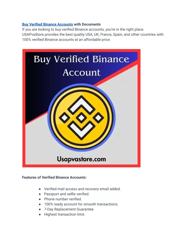 PPT Top 3 Sites To Buy Verified Binance Accounts In This Year