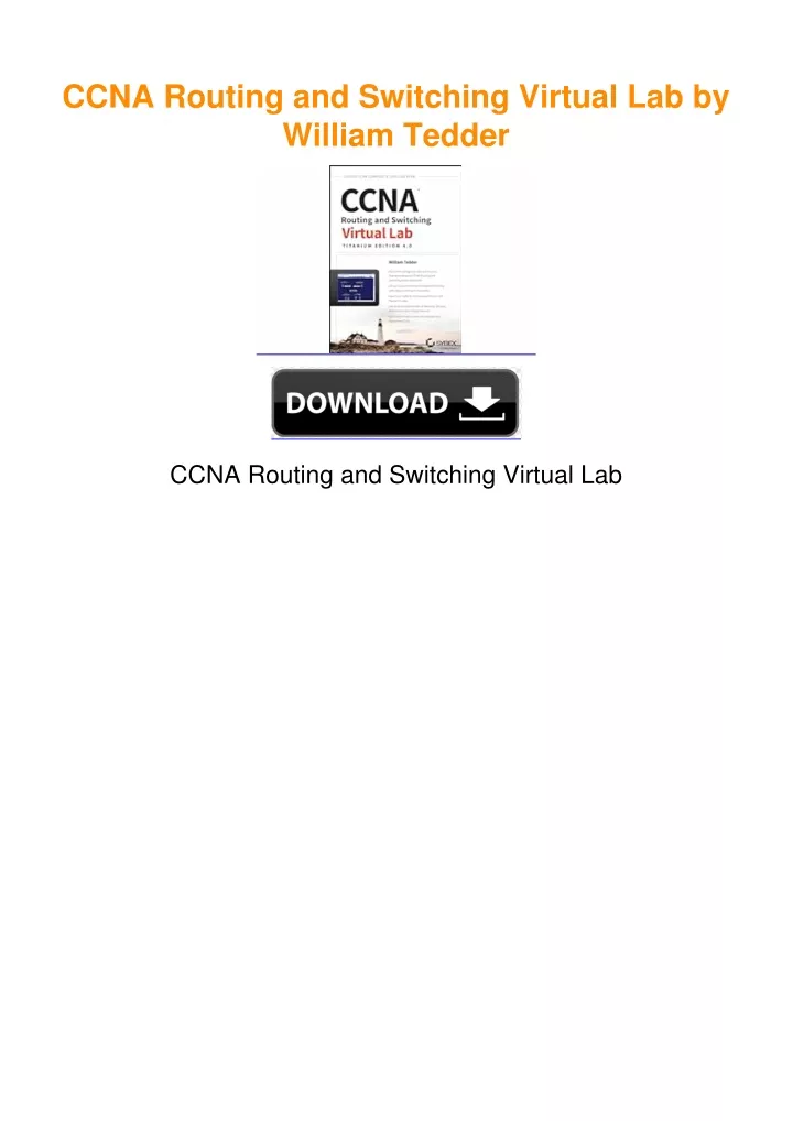 Ppt Ccna Routing And Switching Virtual Lab By William Tedder