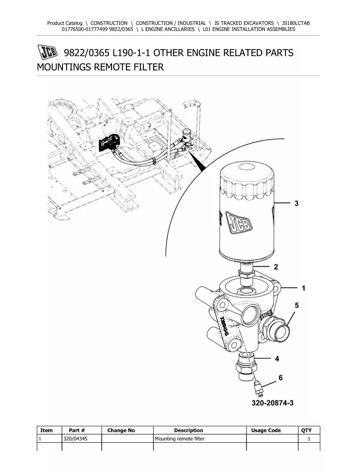 Ppt Jcb Js Lc Tab Tracked Excavator Parts Catalogue Manual Serial