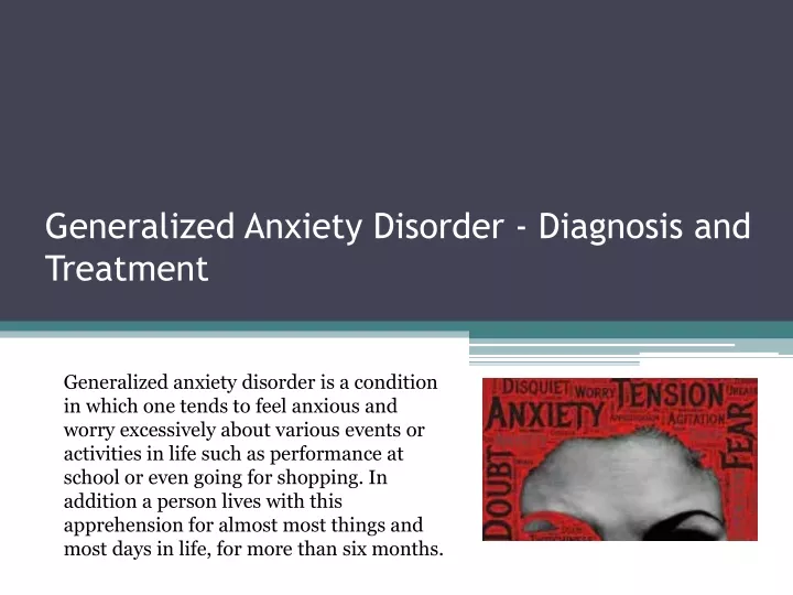generalized anxiety disorder diagnosis and treatment