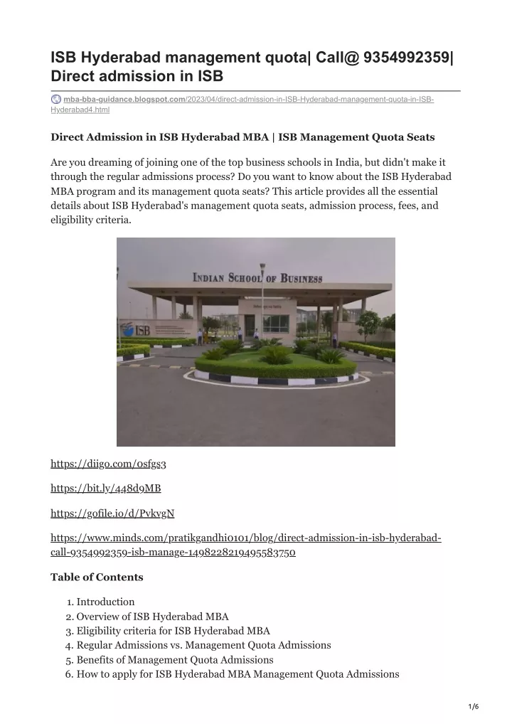 isb hyderabad management quota call@ 9354992359