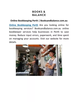Online Bookkeeping Perth | Booksandbalance.com.au