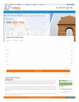 Get Cheap Tickets to India on Tripbeam.ca