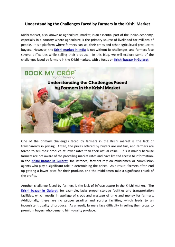 understanding the challenges faced by farmers