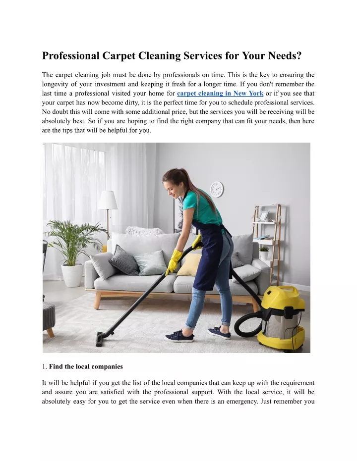 professional carpet cleaning services for your
