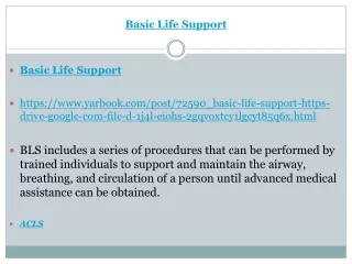basic life support
