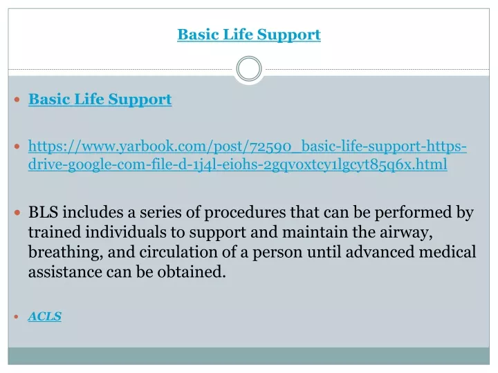 basic life support