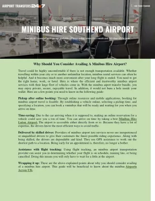 The Best Minibus Hire Luton Airport