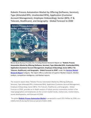 robotic process automation market by offering