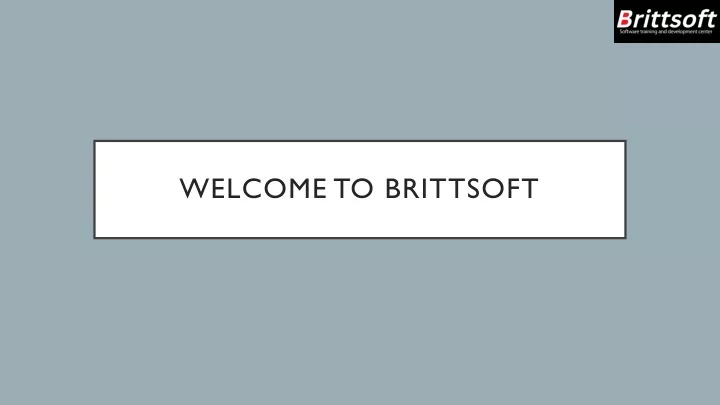 welcome to brittsoft