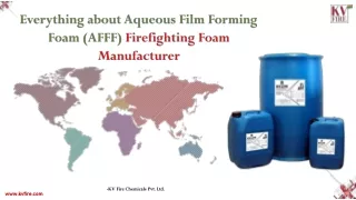 Everything about Aqueous Film Forming Foam (AFFF) Firefighting Foam Manufacturer