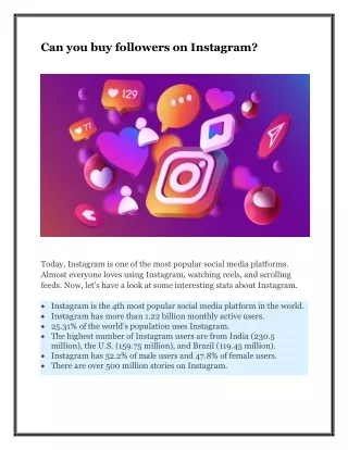 can you buy followers on instagram