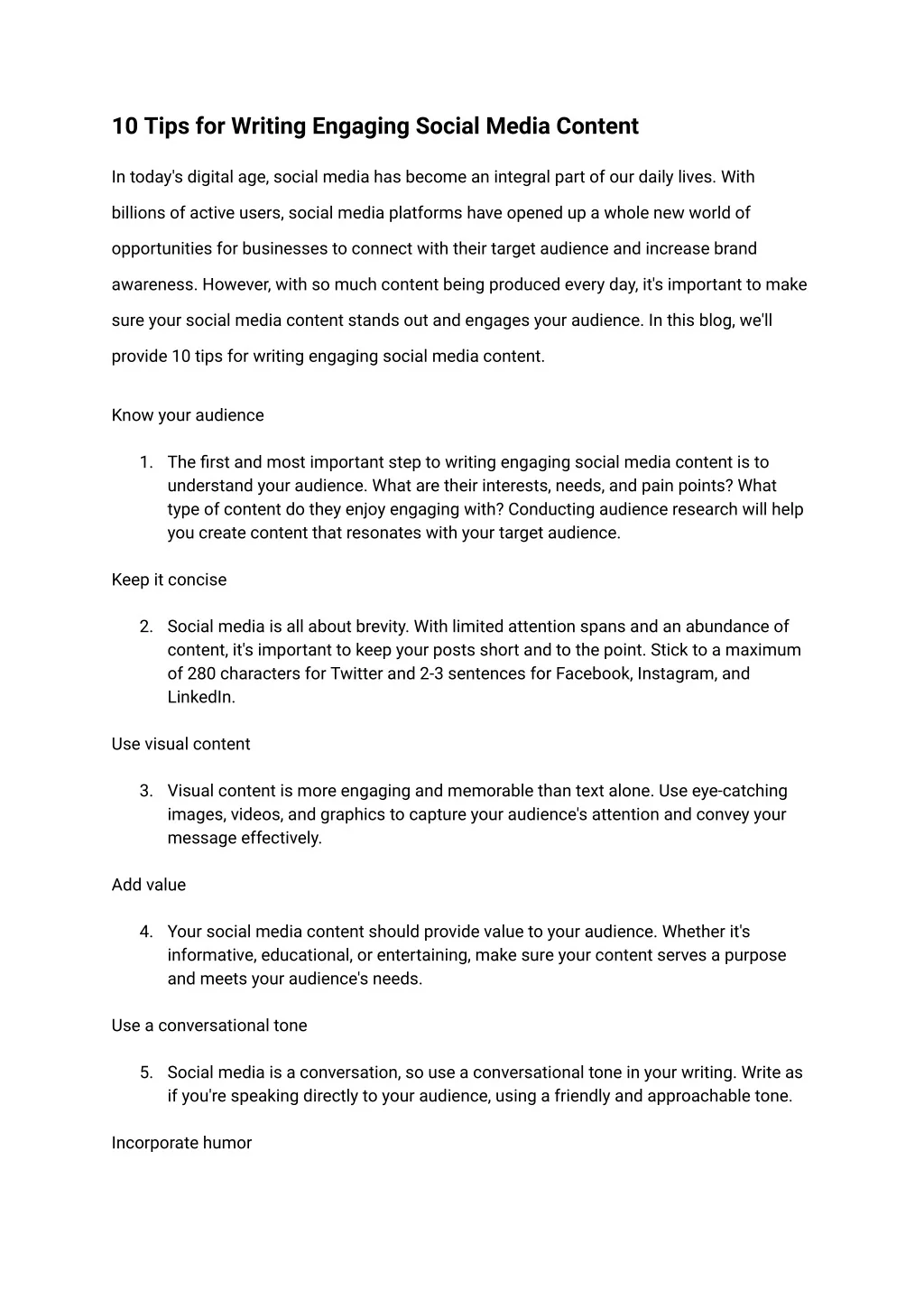 PPT - 10 Tips for Writing Engaging Social Media Content - 7 PowerPoint ...