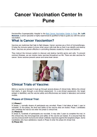 Cancer Vaccination Center In Pune (2)