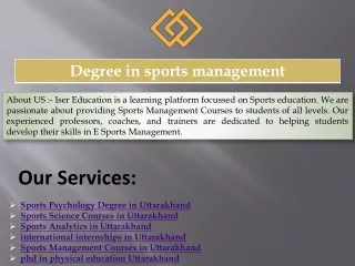 Degree in sports management