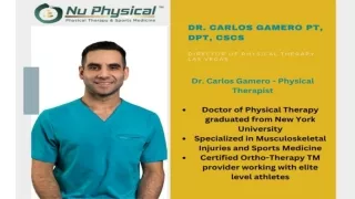 Physical Therapist las Vegas - Dr. Carlos Gamero