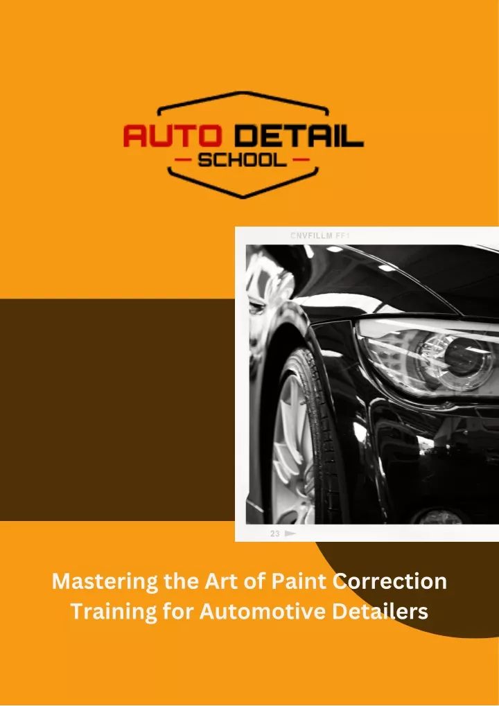 mastering the art of paint correction training