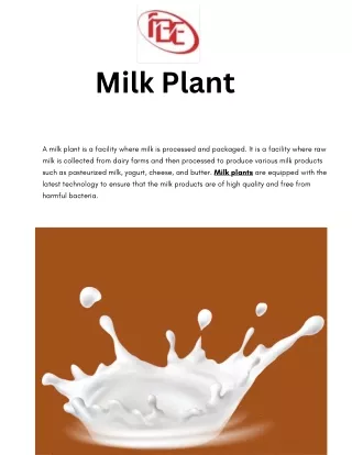 Milk plants