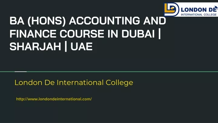 ba hons accounting and finance course in dubai sharjah uae