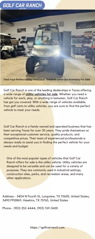 find your perfect utility vehicle in texas browse