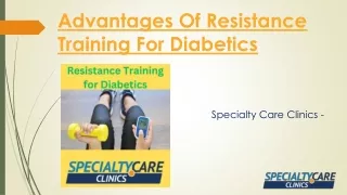 Advantages Of Resistance Training For Diabetics