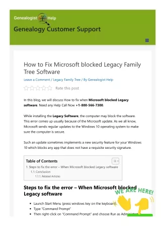 Microsoft Blocked in Legacy Family Tree Software | Step By Step Guide [2023]