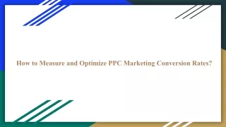 how to measure and optimize ppc marketing