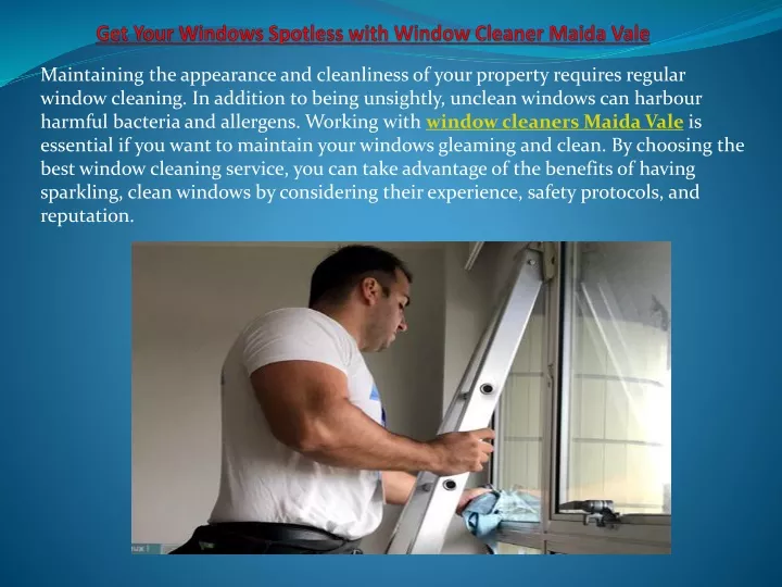 get your windows spotless with window cleaner maida vale