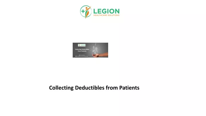 collecting deductibles from patients