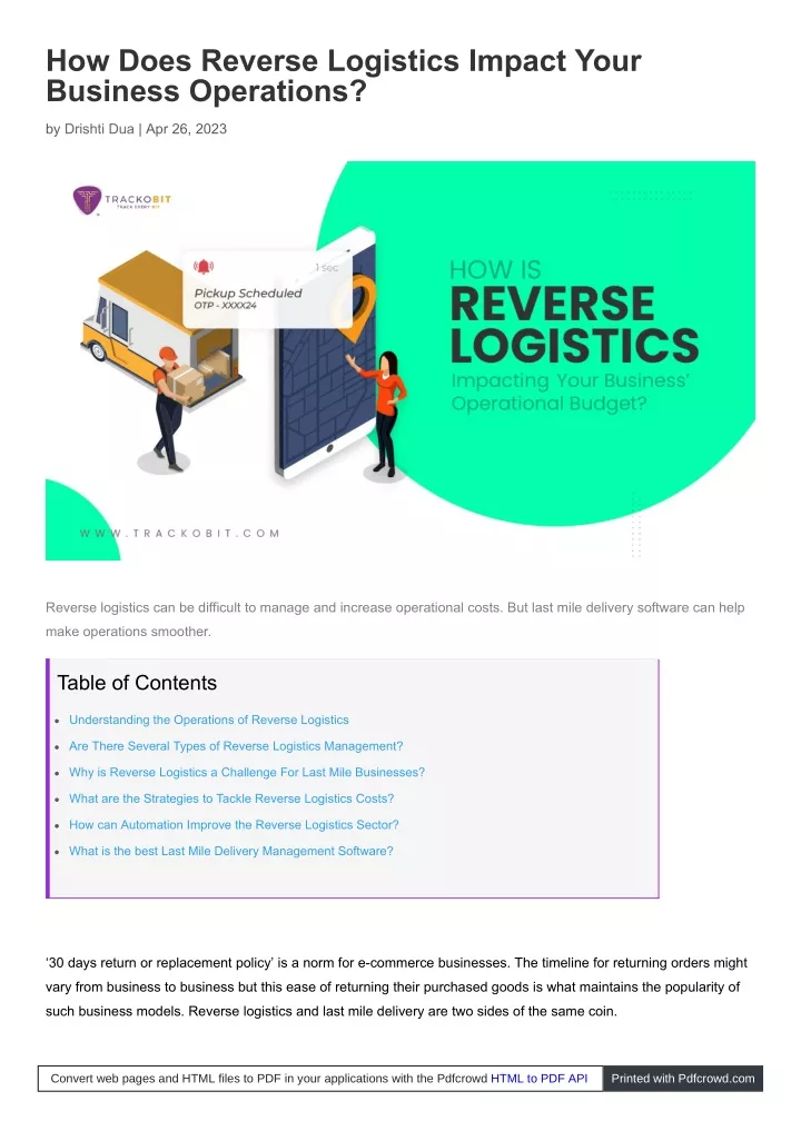 how does reverse logistics impact your business